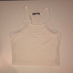 white crop tank top
